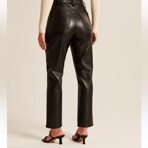 Abercrombie & Fitch Curve Love Black Vegan Leather Pants